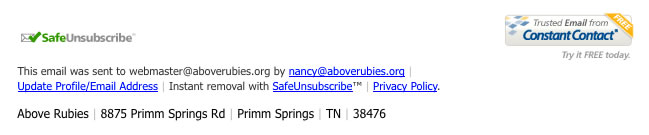 Unsubscribe or Change email Info
